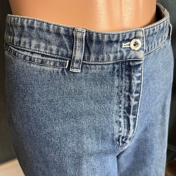 Lauren Jeans Petite Cropped Decorative Hem Jeans 12P Coastal Cowgirl Western - Picture 2 of 6